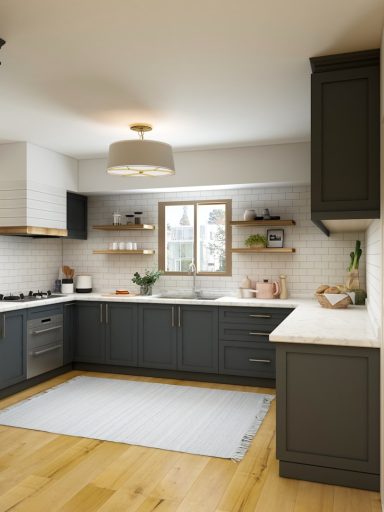 Modern fitted kitchen in a residential home