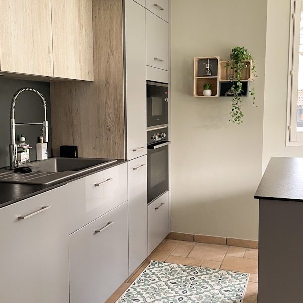 Modern kitchen installation with integrated units in Poole.